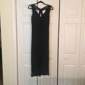 Long black dress w criss-cross back